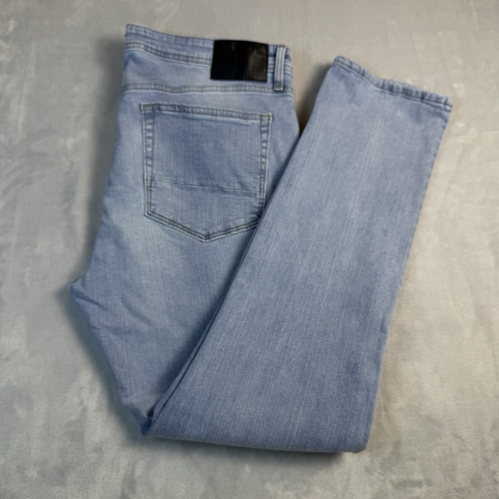 Nickel & Iron Mens Light Wash Straight Leg Denim Jeans 36x32 NCD362010P119
